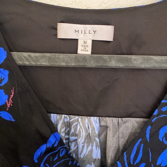 Milly Tossed Paisley Silk Blouse Medium - Picture 4 of 8